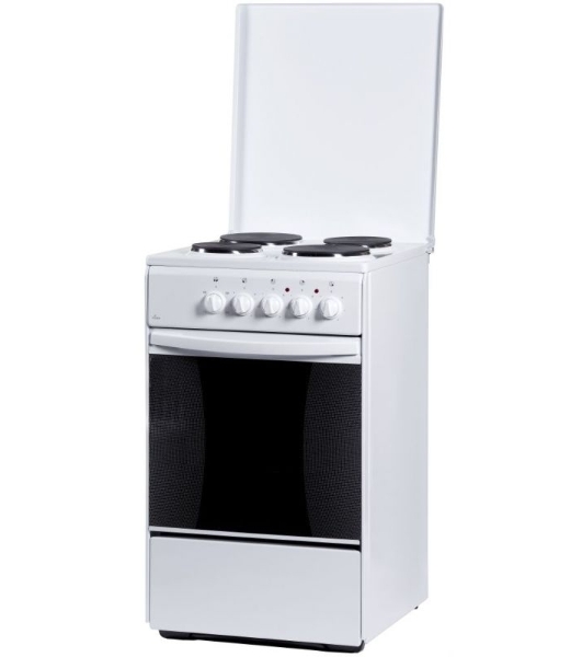 Плита электрическая Flama AE 1409 W белый, конфорок 4 электрических, духовка 50 л, 50 см x 85 см x 60 см