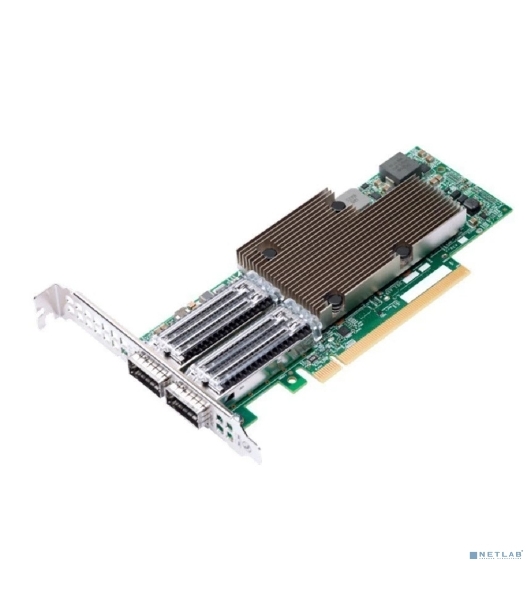 Сетевая карта NetXtreme P2100G (BCM957508-P2100G) SGL 2x100GbE (100/50/25/10GbE), PCIe 4.0 x16, QSFP56, BCM57508, NIC Adapter