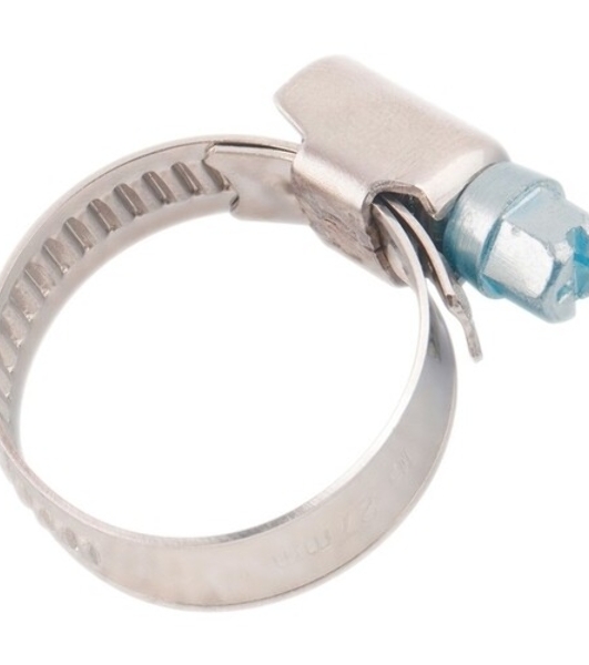 Хомуты Сибртех нержав. сталь, стандартное болтовое крепление 100-120 мм, ширина 9 мм, 25 шт.