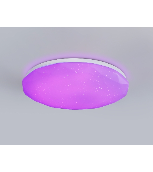 Светодиодный светильник RGB Ambrella light FZ417 WH белый IP20 46W 3000K-6500K+RGB D380*60 (ПДУ ИК)