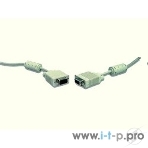 Кабель Gembird/Cablexpert VGA Premium, 15M/15M, 10м, серый, тройной экран, феррит.кольца, фото2