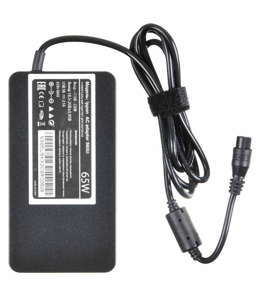 Блок питания Ippon S65U автоматический 65W 15V-19.5V 8-connectors 4.3A 1xUSB 2.1A от бытовой электросети LED индикатор