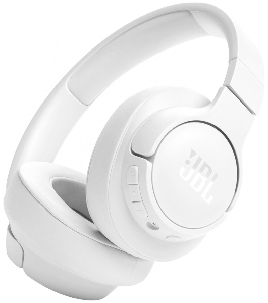 Беспроводные/проводные наушники JBL Tune 720BT белый, полноразмерные, Bluetooth 5.3 + проводной, до 76 ч