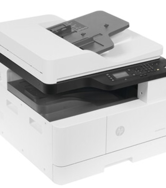 МФУ лазерное HP LaserJet MFP M443nda (8AF72A), A3, ч/б, печ. до 25 стр/мин. (А4) до 13 стр/мин. (А3), скан. до 21 стр/мин., 1200 x 1200 dpi (печать) 600x600dpi (скан.), USB, RJ-45