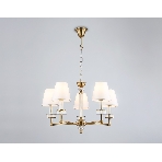 Люстра Ambrella light LH71021/5 BS/WH латунь/белый E14*5 max 40W D670*1130, фото9