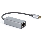 Кабель-переходник USB 3.1 Type-C -->RJ-45 1000Mbps Ethernet, Aluminum Shell, 0.15м VCOM DU320M, фото3