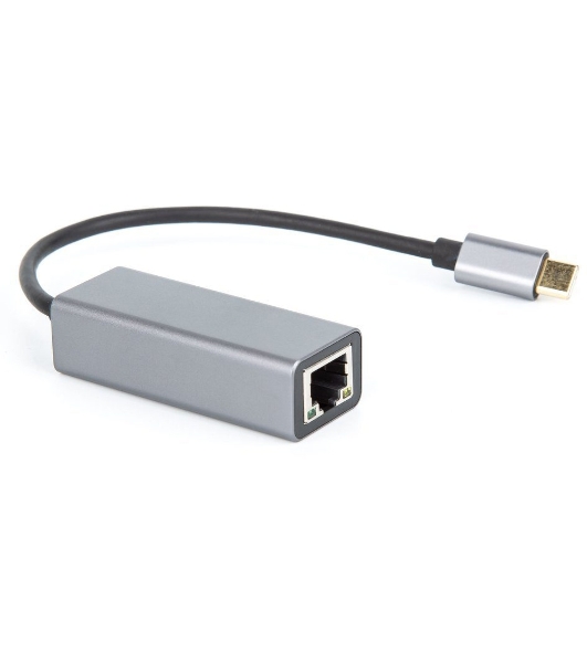 Кабель-переходник USB 3.1 Type-C -->RJ-45 1000Mbps Ethernet, Aluminum Shell, 0.15м VCOM DU320M