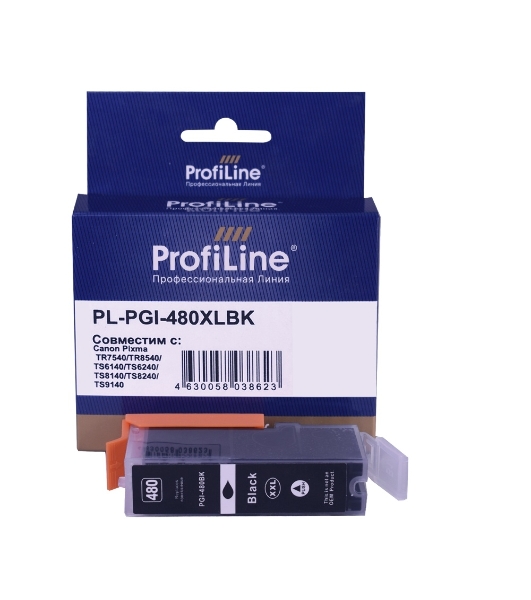 Картридж струйный ProfiLine PL-PGI-480XLBK для принтеров Canon Pixma TR7540/TR8540/TS6140/TS6240/TS8140/TS8240/TS9140 с чернилами Black
