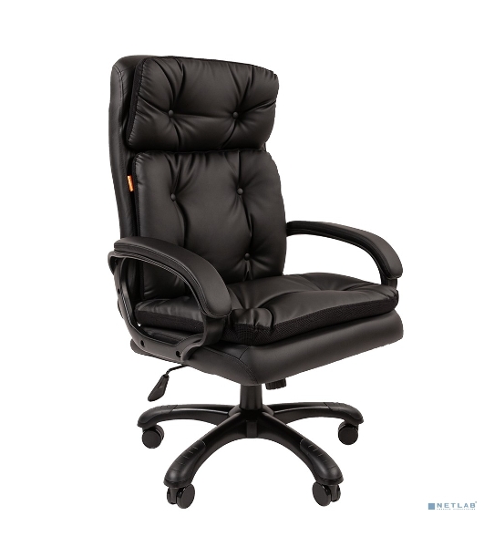 Кресло Chairman 442 черный, экокожа, 120 кг