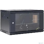 Шкаф коммутационный Rexant настенный 6U 450x600 мм пер. дв. стекл черный, фото3