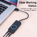 Внешняя звуковая карта Vention USB c регулятором громкости Черная, фото12
