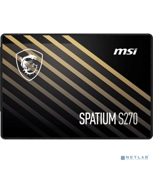 Накопитель SSD MSI SPATIUM S270, 240Gb, 2.5', SATA III, R/W 500/400