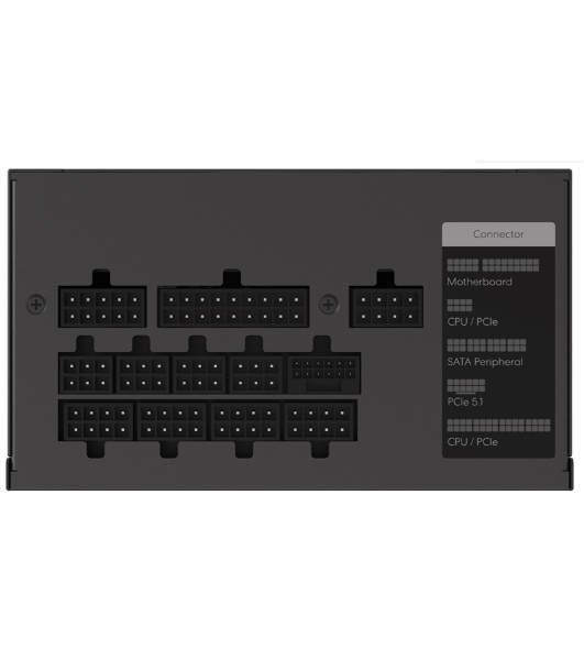 Блок питания Formula V Line FV-1000PM, 1000W, ATX3.1/PCIe5.1, APFC, 80+ Platinum, 12cm Fan, Full Modular