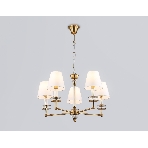 Люстра Ambrella light LH71021/5 BS/WH латунь/белый E14*5 max 40W D670*1130, фото8