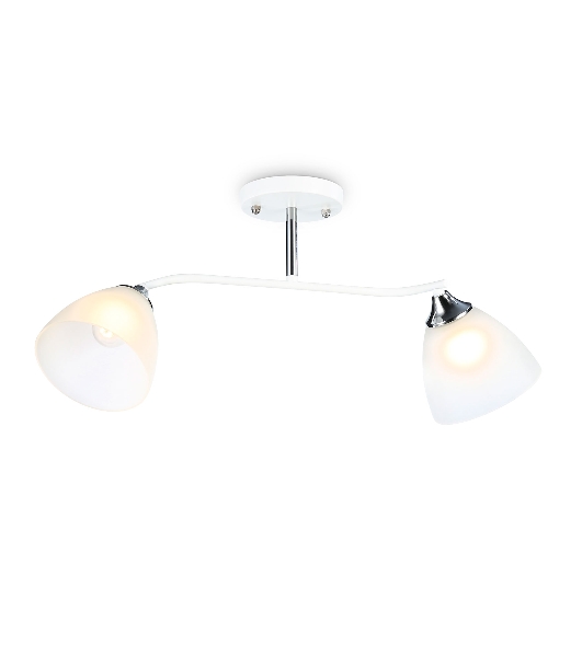 Светильник Ambrella light TR303001/2 WH/CH/FR белый/хром/белый матовый E27/2 max 40W 560*140*240