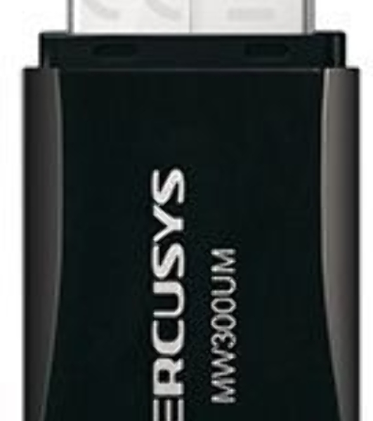Сетевой адаптер USB2.0 адаптер Mercusys MW300UM, 300 Мбит/с, компактный