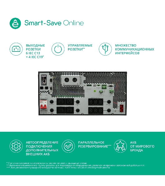 Источник бесперебойного питания Systeme Electriс SRT SRTSE6KRTX LIEC-NC 6000Вт 6000ВА черный