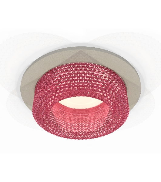 Комплект встраиваемого светильника Ambrella light XC7623022 SGR/PI серый песок/розовый MR16 GU5.3 (C7623, N7193)