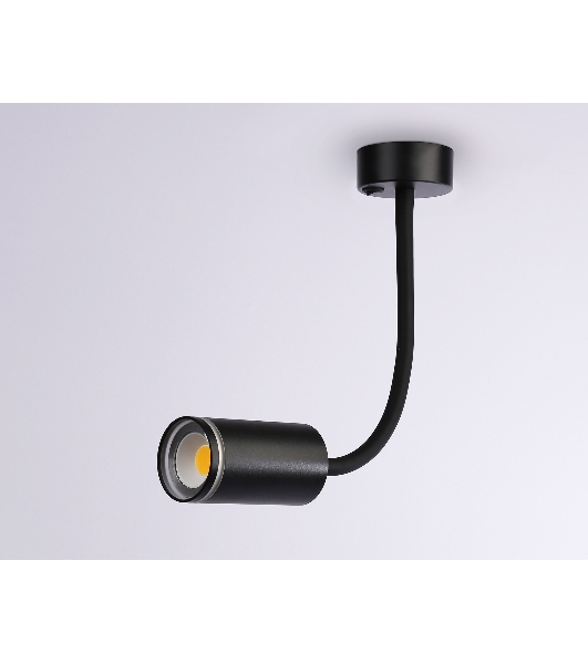 Светильник настенно-потолочный гнущийся с выключателем Ambrella light FW2470 BK черный GU10 max 12W D55*L100*H300