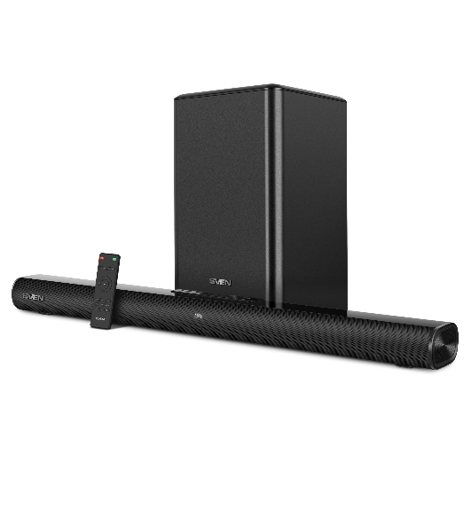 Саундбар SVEN SB-2200D черный (2 x 60W, Bluetooth сабвуфер 180W, пульт ДУ, LED-дисплей, HDMI, USB)