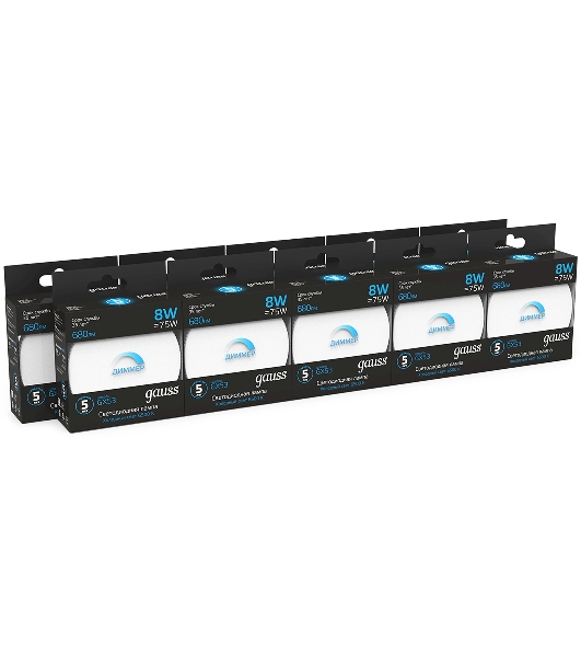 Лампа cветодиодная Gauss GX53 8W 680lm 6500K диммируемая LED
