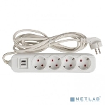 Удлинитель EKF UBA16-2USB-4-02i 'Эксперт' 4 гнезда 2 метра 16А/3,5 кВт с 2 USB 2,1А ПВС 3х1, фото3