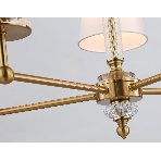 Люстра Ambrella light LH71021/5 BS/WH латунь/белый E14*5 max 40W D670*1130, фото5