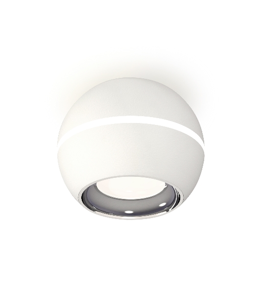 Светильник Ambrella Light XS1101002 SWH/PSL белый песок/серебро полированное MR16 GU5.3 LED 3W 4200K (C1101, N7022)