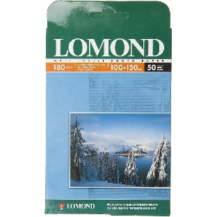 Фотобумага Lomond односторонняя матовая, 180г/м2,A6 (10X15)/50л. для струйной печати