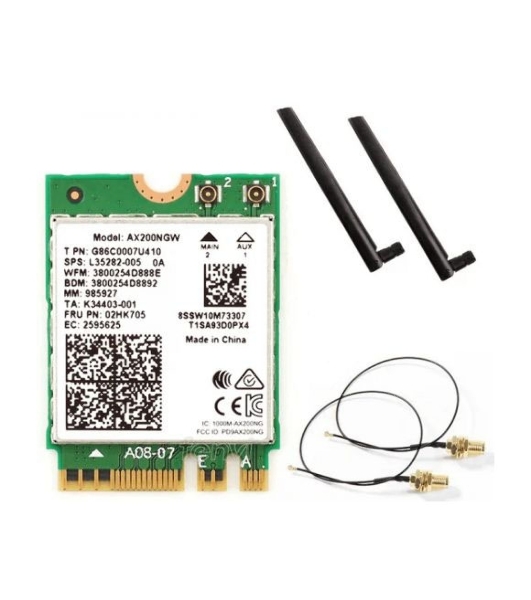 Плата сетевого контроллера Intel Wi-Fi 6 AX200, 2230, 2x2 AX+BT, No vPro, 985927