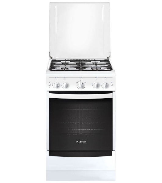 Плита газовая Gefest ПГ 5100-02 0009 белый, конфорок 4 шт, духовка 52 л, 50 см x 85 см x 58.5 см