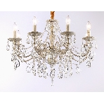 Светильник Ambrella light TR4945/8 WH/GD/CL белый/золото/прозрачный E14/8 max 40W D715*555, фото4