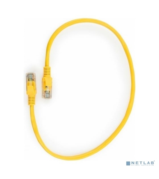 Патч-корд UTP Cablexpert cat.5e, 0.5м, литой, многожильный, желтый