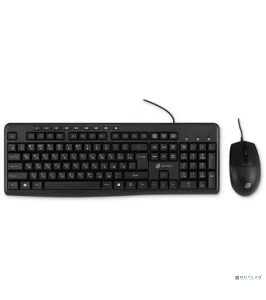 Комплект клавиатура+мышь Oklick S650 проводной, USB, 2000 DPI, чёрный