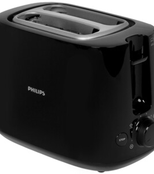 Тостер Philips HD2581/90 черный, 830 Вт, 2 слота