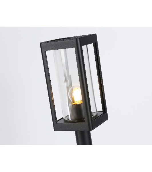 Светильник Ambrella light ST2411 BK/CL черный/прозрачный IP54 E27 max 40W 110*110*350