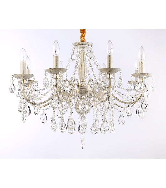 Светильник Ambrella light TR4945/8 WH/GD/CL белый/золото/прозрачный E14/8 max 40W D715*555
