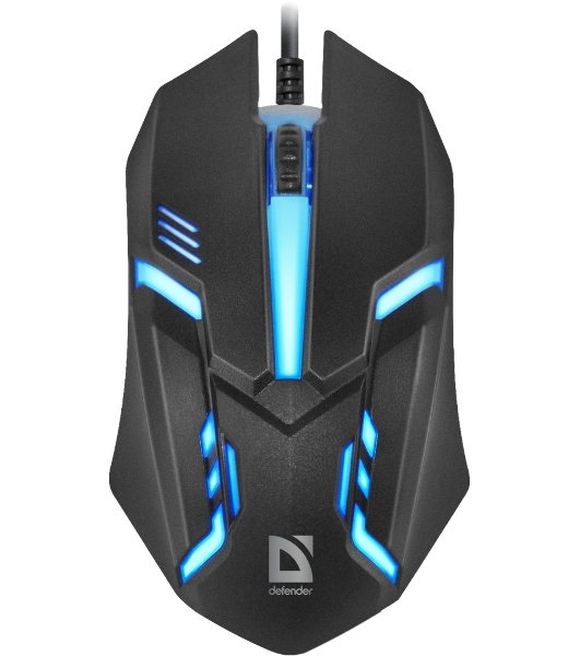 Мышь проводная Defender Hit MB-550 черный, 1600 dpi, USB, кнопки - 4