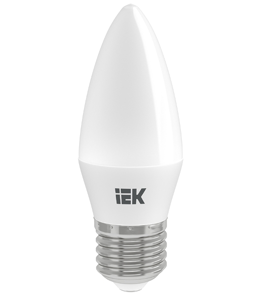 Лампа светодиодная LED 9Вт 230В 4000К E27 свеча LLE-C35-9-230-40-E27 IEK