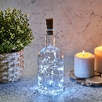 Гирлянда Neon-night 'Роса' с пробкой 2 м, 20 LED, белое свечение, 3хLR44 в комплекте, фото2