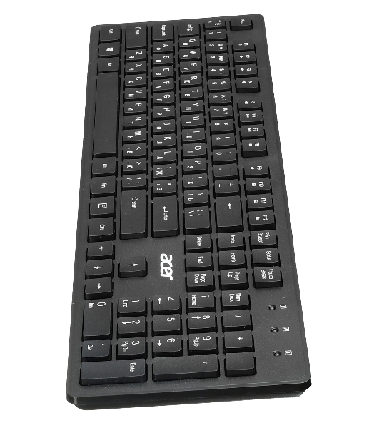 Клавиатура проводная Acer OKW020, USB, черный