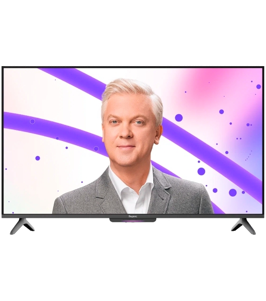 Телевизор Яндекс 65' YNDX-00077 черный LCD DLED 4K UHD 60Hz Бейсик с Алисой на YaGPT