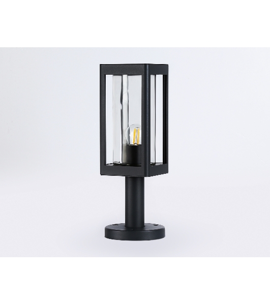 Светильник Ambrella light ST2411 BK/CL черный/прозрачный IP54 E27 max 40W 110*110*350