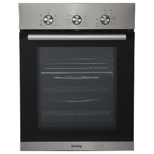 Встраиваемая электрическая духовка Korting OKB 4630 CMX/59.6 х 45 x 55 см, 6 режимов нагрева, механическое управление, утапливаемые переключатели, таймер, нержавеющая сталь