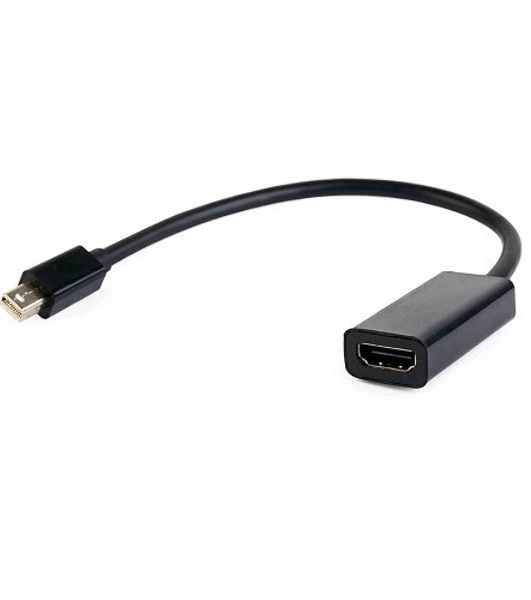 Переходник miniDisplayPort - HDMI, Cablexpert A-mDPM-HDMIF-02, 20M/19F, кабель 15 см, черный, пакет