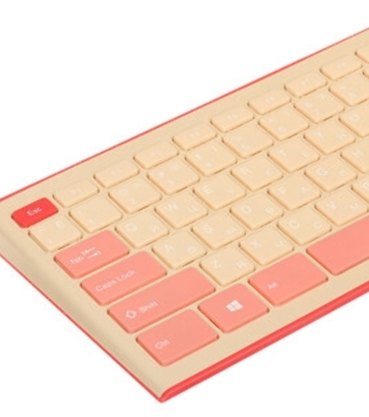 Комплект клавиатура + мышь Acer OCC205 беспроводной USB, 1200 dpi, розовый/бежевый