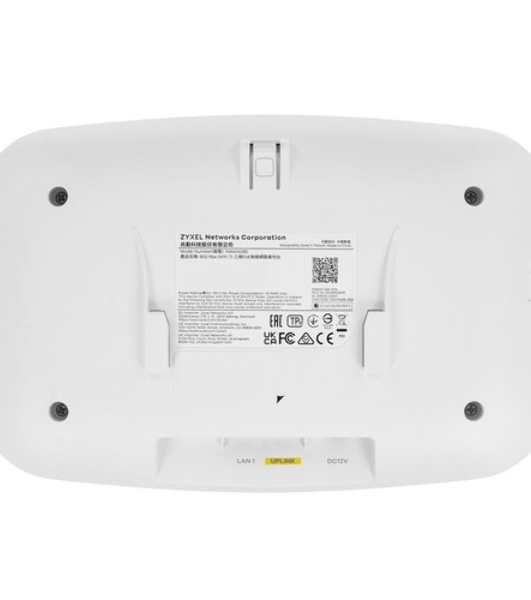 Точка доступа ZYXEL Wi-Fi 7 Access Point Zyxel NebulaFlex NWA30BE, 802.11be (BE5100), MU-MIMO 2x2+2x2, fixed antennas, 1xLAN 2.5GE, w/o support 802.1x and captive portal, only DC power (incl. PSU)