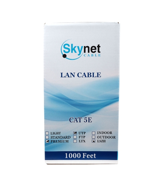 Кабель SkyNet Light FTPнг-LSZH 4x2x0,46, низкое дымовыделение, нулевое содержание галогенов, медный, FLUKE TEST, кат.5e, однож., 305 м, box, оранжевый