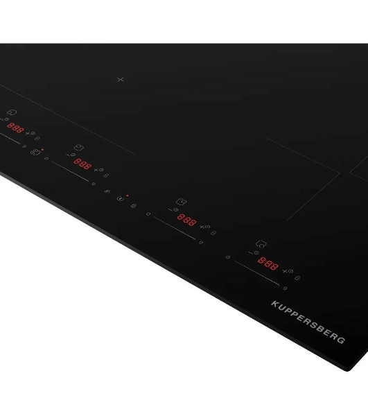 Варочная панель Kuppersberg ICI 616 60 см, индукция, High-Tech, inverter, прямой край, 9 уровней мощности, бустер, Stop and Go, Bridge zone, автоматическое отключение, таймер, индикатор остаточного тепла, сенсорное/слайдерное управление, черный