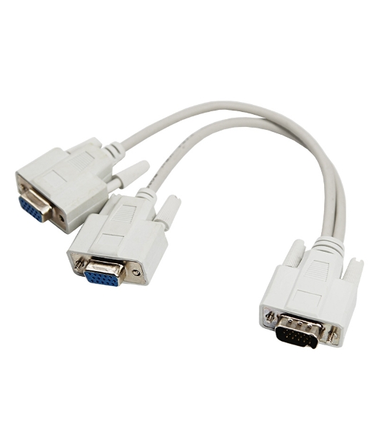 Переходник штекер Rexant VGA - 2 гнезда VGA, провод